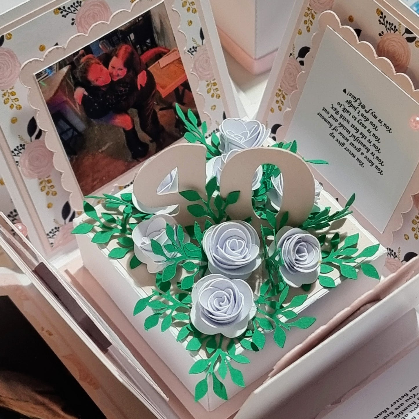 40th Birthday Celebration Occasion Box ~ Pink Roses