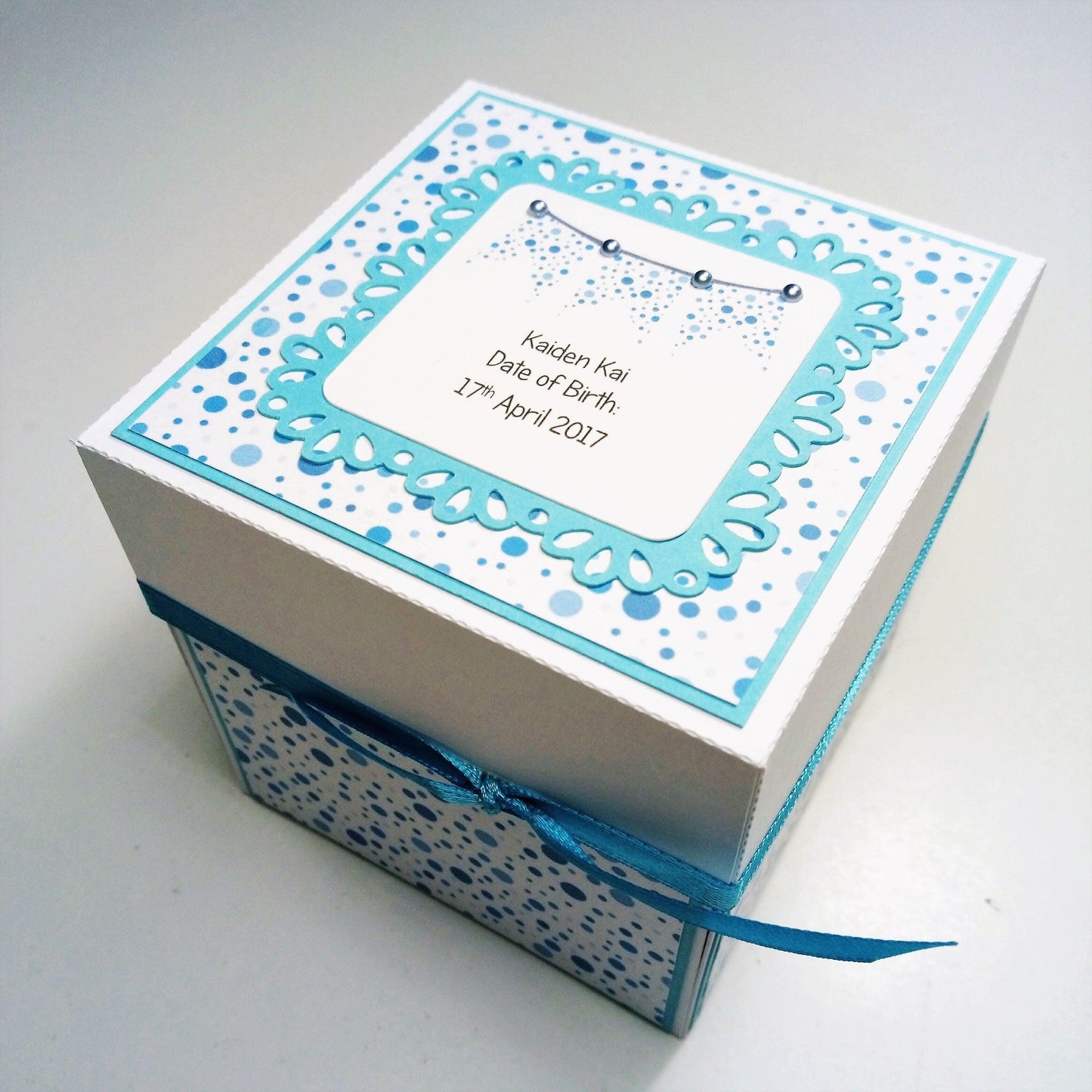 Exploding Christening Keepsake Gift Box ~ Baby Boy - Christneing Gift - Christenings - Baptism - Confirmation - Baby Gifts