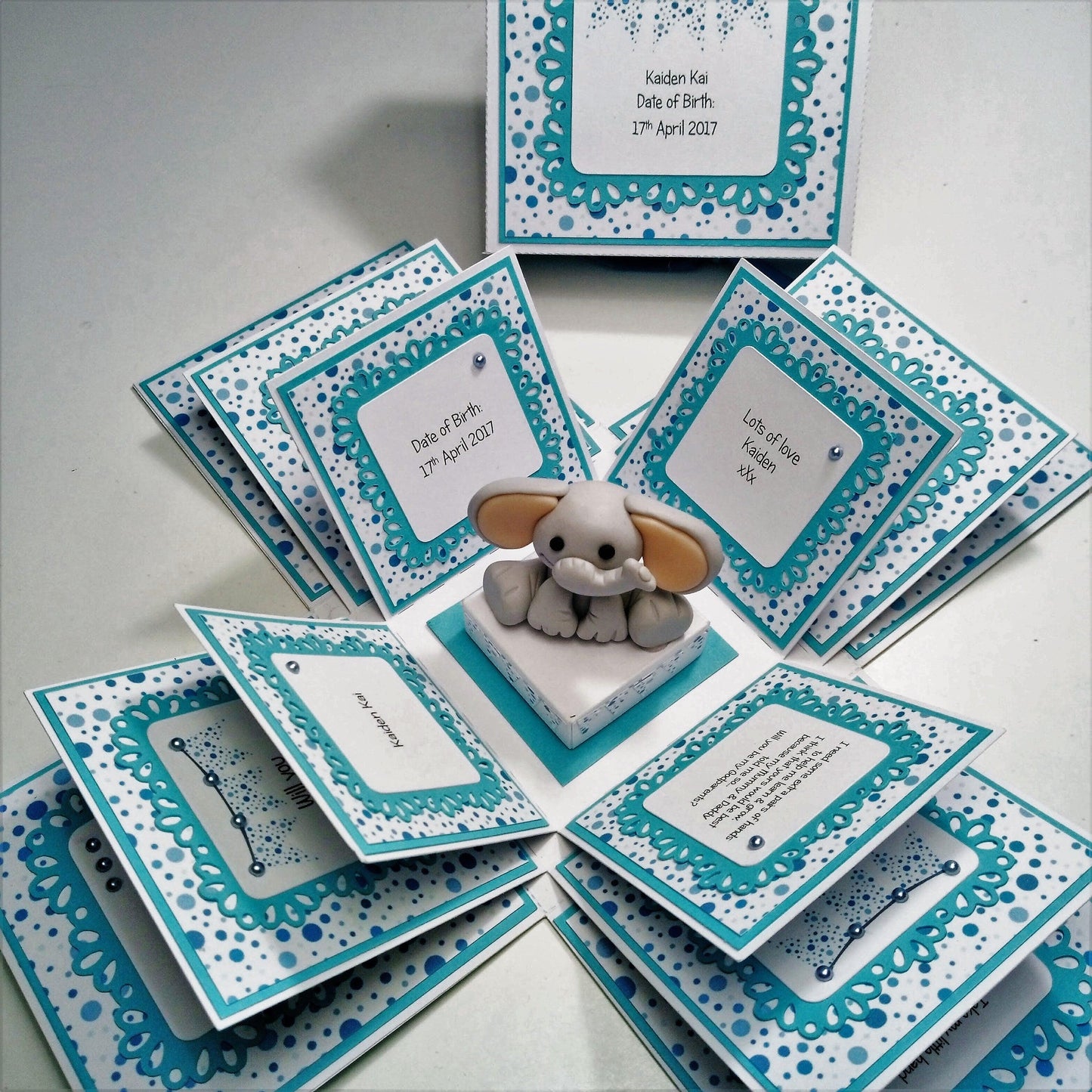 Exploding Christening Keepsake Gift Box ~ Baby Boy - Christneing Gift - Christenings - Baptism - Confirmation - Baby Gifts